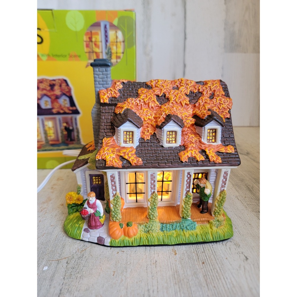 Autumn accents NEW fall residence Village farmhouse couple Xmas accessory